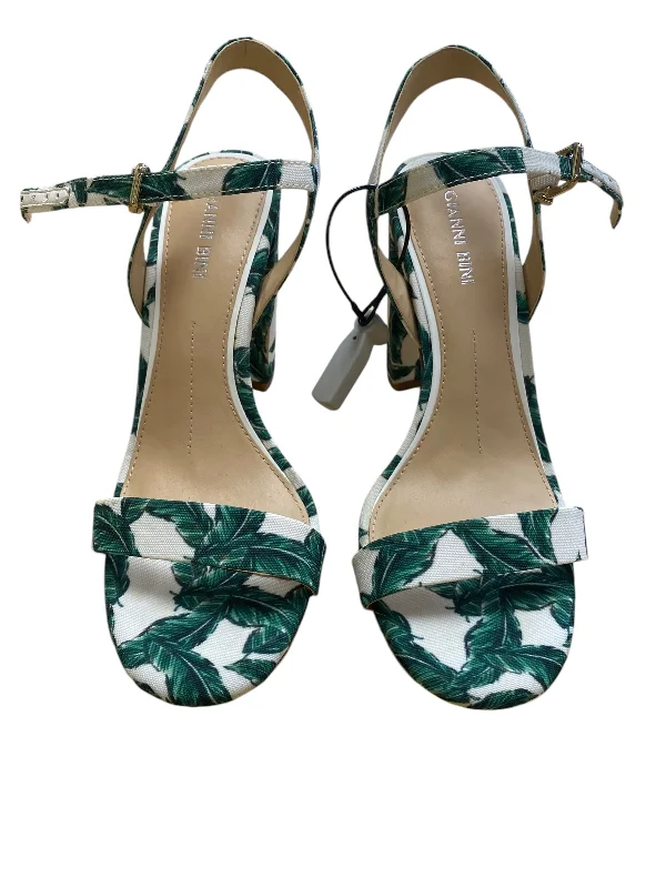 Low-key Luxury Shoes Heels Block By Gianni Bini In Tropical Print, Size: 7