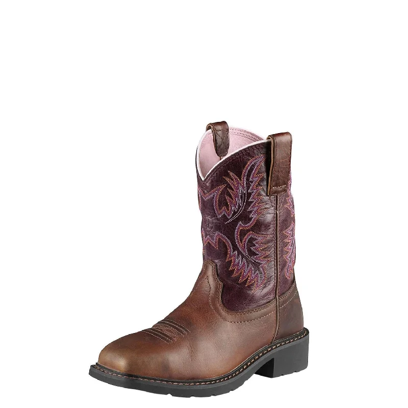 Sports Fitness Style Women's Ariat Krista Steel Toe Work Boot (Dark Tan)