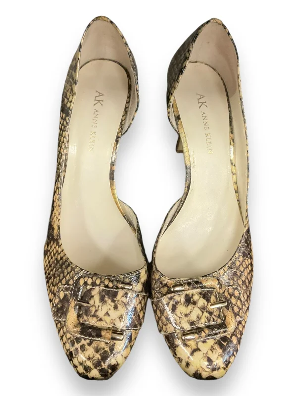 High-waisted pants style Shoes Heels Stiletto By Anne Klein In Snakeskin Print, Size: 7.5