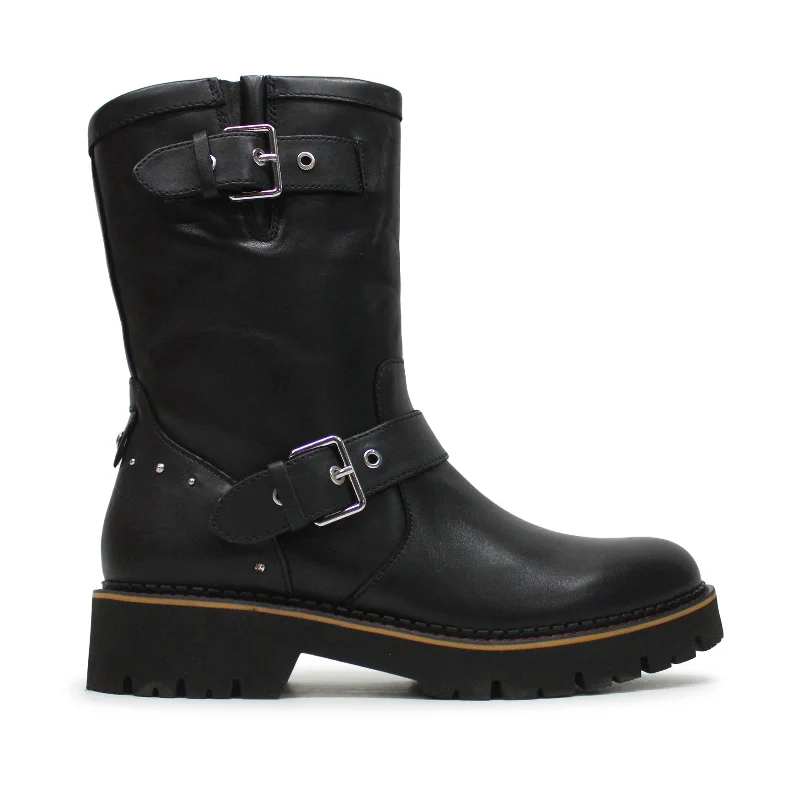 Knowledge And Elegance Vicar W6S-9741 Leather Women's Heels Boots