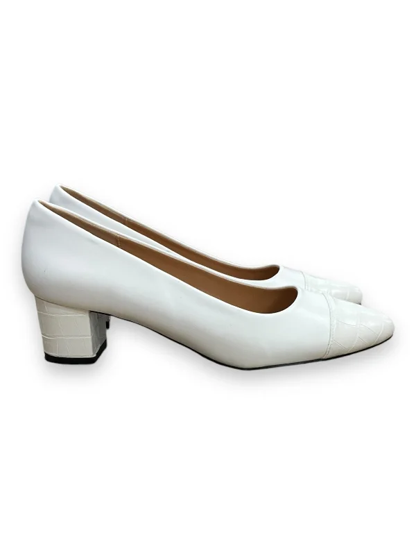 Street Sports Shoes Shoes Heels Block By Clothes Mentor In White, Size: 8