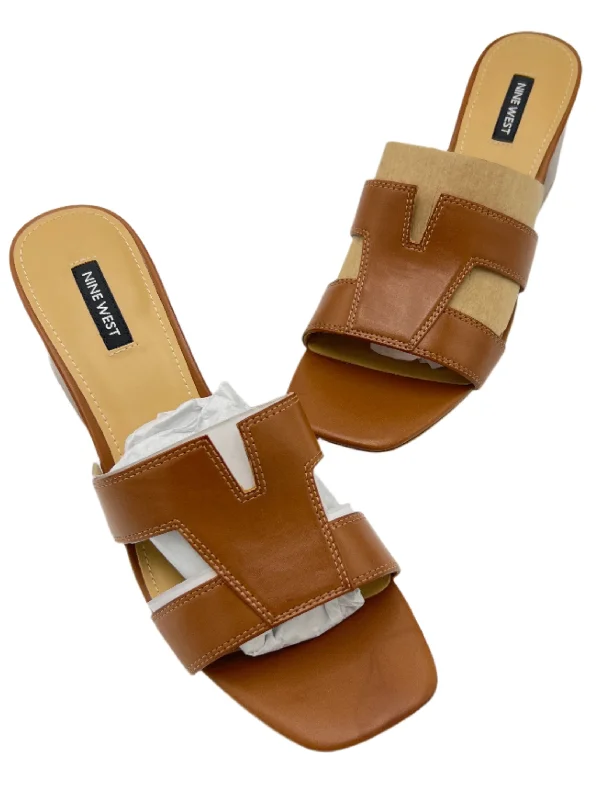 Slim Fit New! Shoes Heels By Nine West In Brown, Size: 12