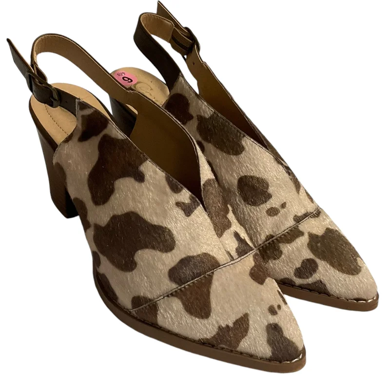 Design And Tailoring Shoes Heels Block By Comfort Casual In Brown, Size: 9