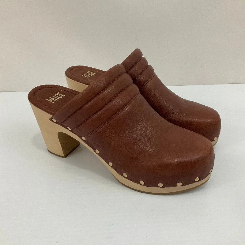 Elegant Style Shoes Heels Block By Paige In Brown, Size: 10
