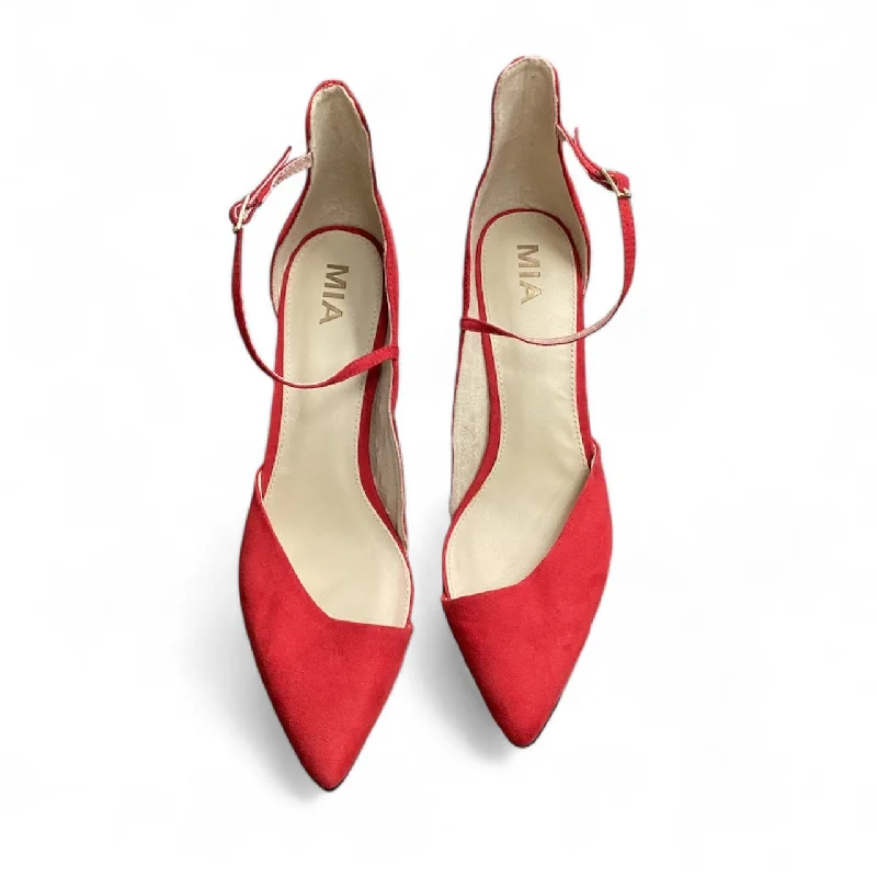 Street Casual Style Shoes Heels Stiletto By Mia In Red, Size: 10