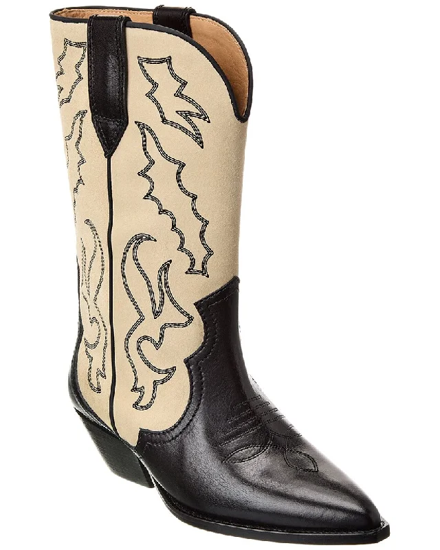 Sports High Waist Style Isabel Marant Duerto Leather Boot