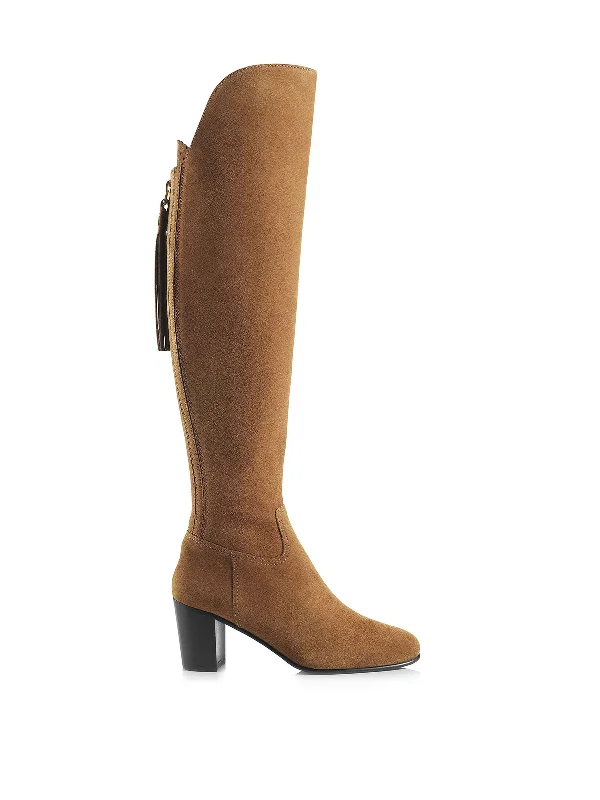 Street Style Suit Heeled Amira - Tan Suede