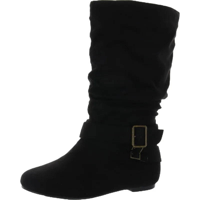 Windbreaker fashion Journee Collection Womens Chely 6    Faux Suede Wide Calf Mid-Calf Boots