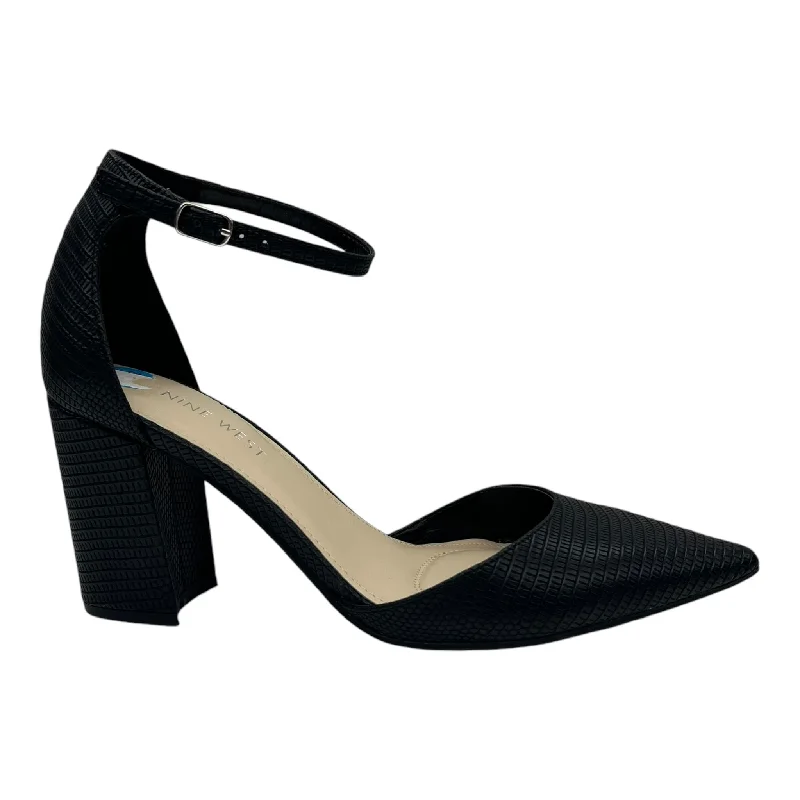 Boutique display Shoes Heels Stiletto By Nine West In Black, Size:7.5
