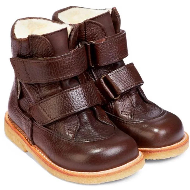 Sports litigation style Angulus Tex Boots w. Velcro Dark Brown 2134-101-2505