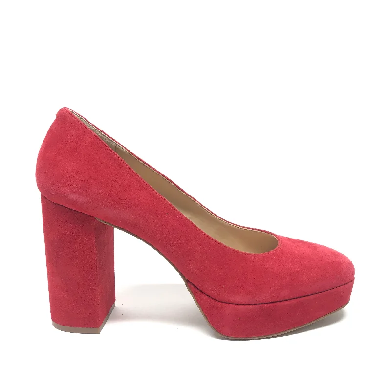 Comfortable and simple Shoes Heels Block By Copper Key In Red, Size: 8.5