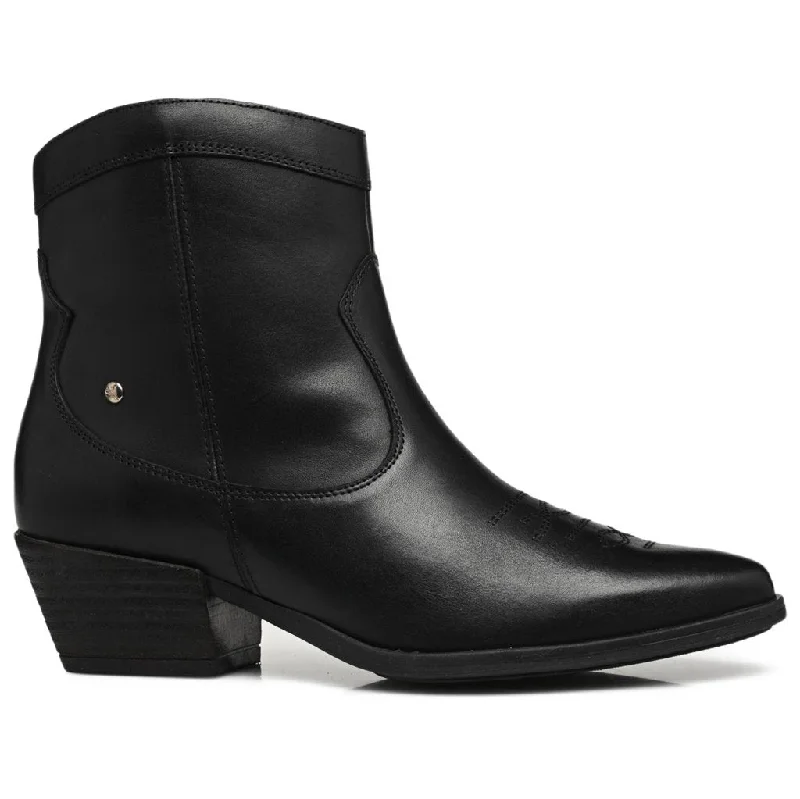 Slim Fit Vergel Leather Women's Heeled Boots