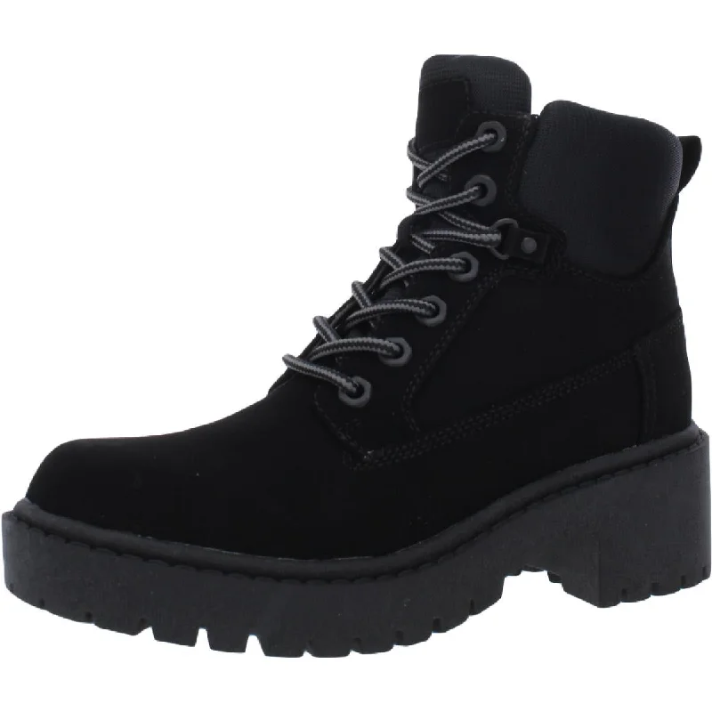 Knowledge And Elegance Kendall + Kylie Weston Women's Faux Leather Lace-Up Round Toe Combat Boot