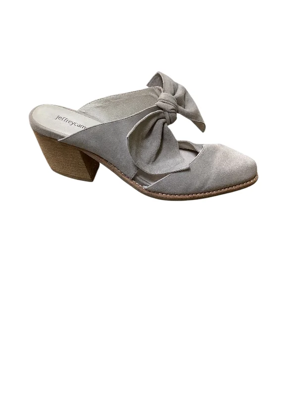 High-end Fabrics Shoes Heels Block By Jeffery Campbell In Taupe, Size: 8.5