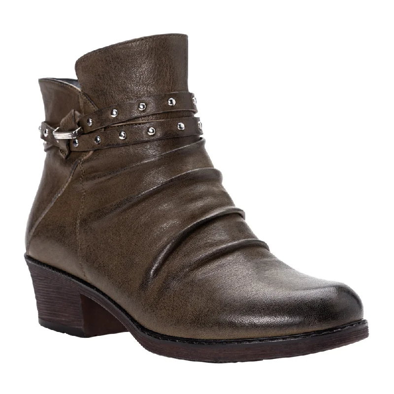 Elegant Style Propet Roxie Brown Leather Bootie (Women's)