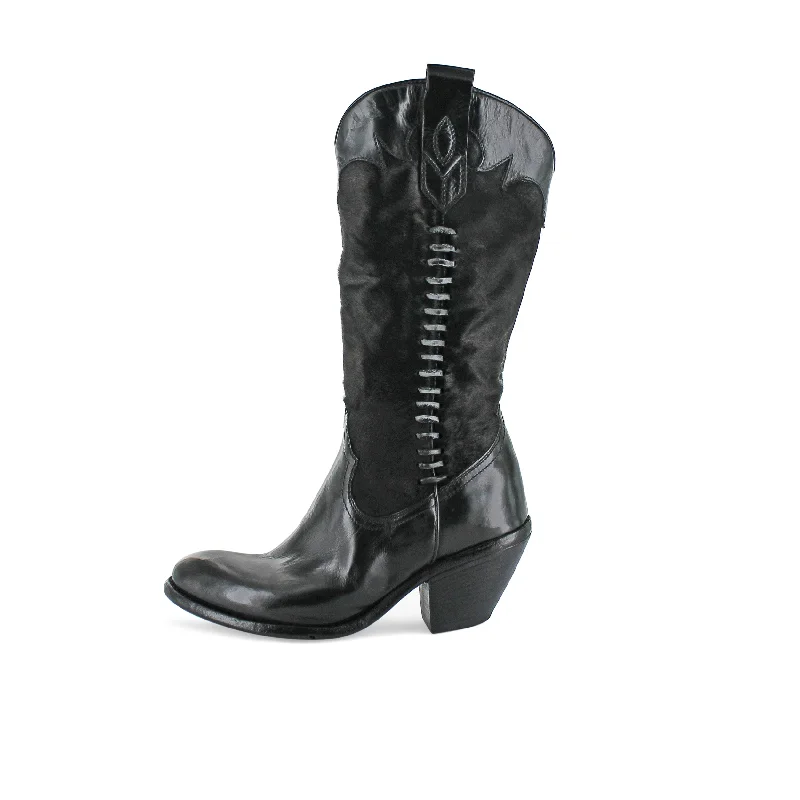 Knitted Design BU10A - Black Cavallino Cowboy