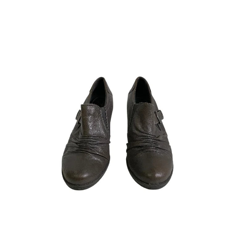 Party Wear Shoes Heels Block By Franco Sarto In Grey, Size:10.5