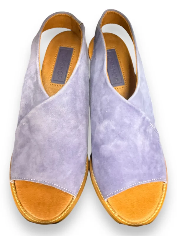 Denim Design Shoes Heels Block By Topshop In Purple, Size: 5.5