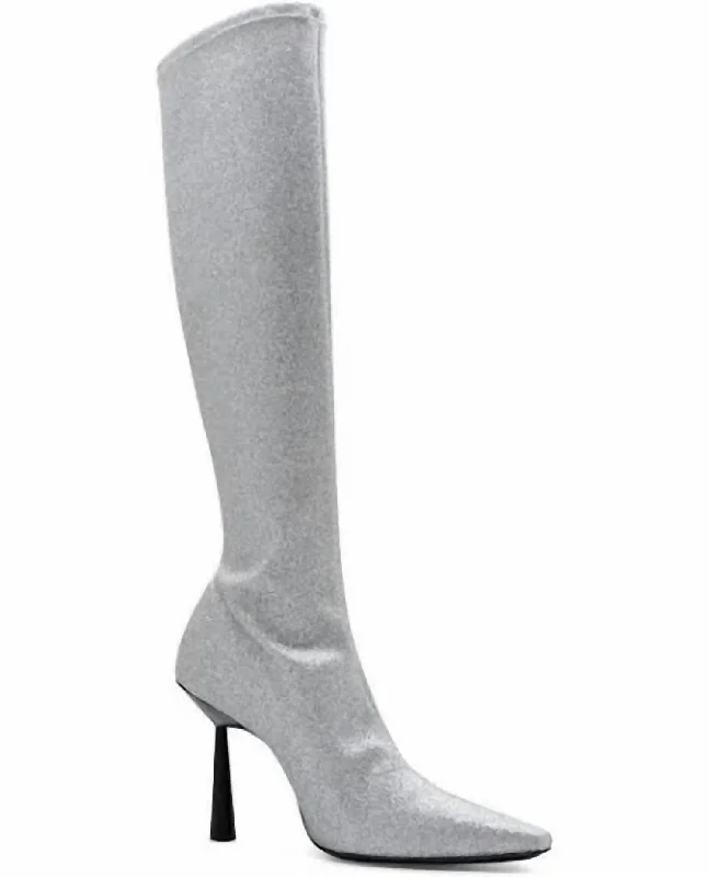 Street Sports Shoes Rosie 8 Boots In Silver Glitter