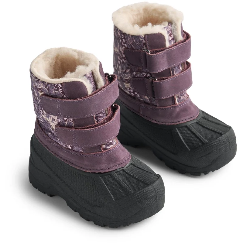 Unique Design Wheat Purple Tulips Winterboot Thy