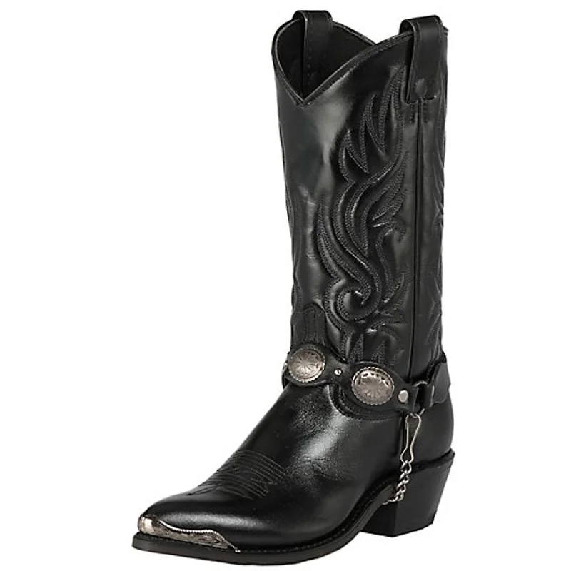 Warm and substantial Women's Abilene Sage 11" Concho Strap Western (Black)