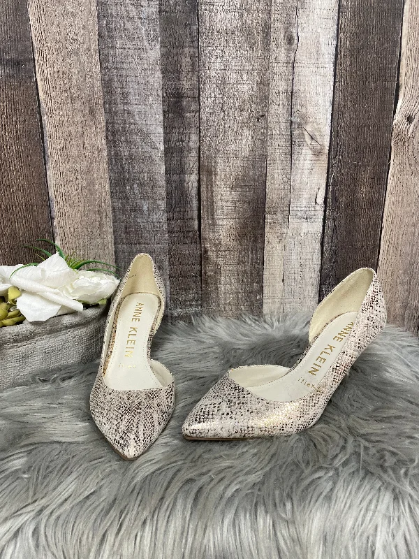 Floral Prints Shoes Heels Stiletto By Anne Klein In Snakeskin Print, Size: 7.5