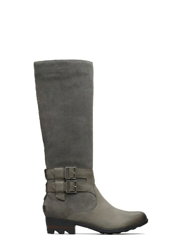 Bottom And Versatile Women's Lolla Tall Ii Boot In Quarry,black