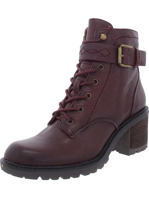 Sports And Leisure Gemma Womens Zipper Booties Combat & Lace-up Boots