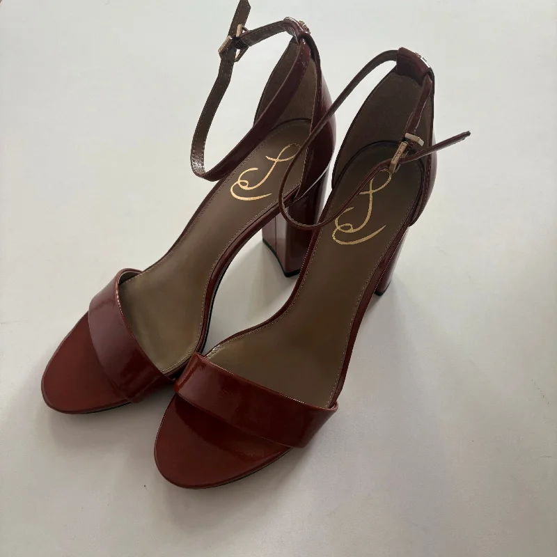 Printing decoration Shoes Heels Block By Sam Edelman In Brown, Size: 9.5