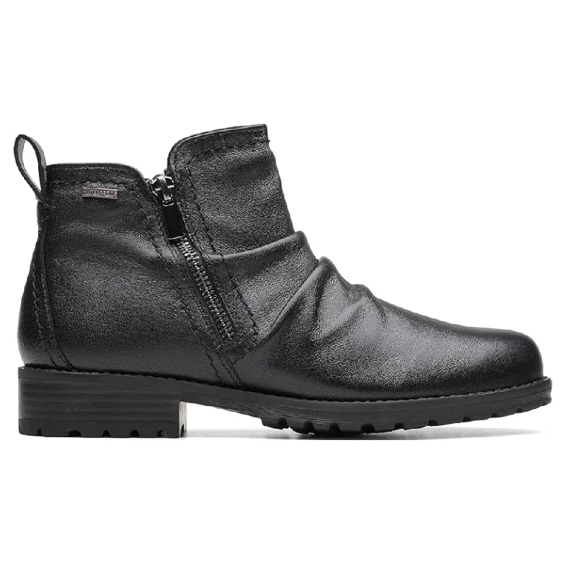Sports Tights Clarks Aspra Walk Waterproof Black Leather Boot (Women's)