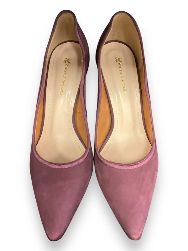 Single-shoulder Neck Design Shoes Heels Stiletto By Clothes Mentor In Purple, Size: 8