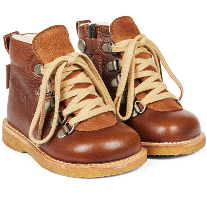 Sports litigation style Angulus Starter Tex Boots With Lace & Zipper Cognac/Cognac