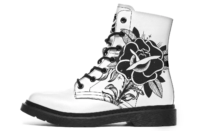 Alice style Black Flower Tattoo