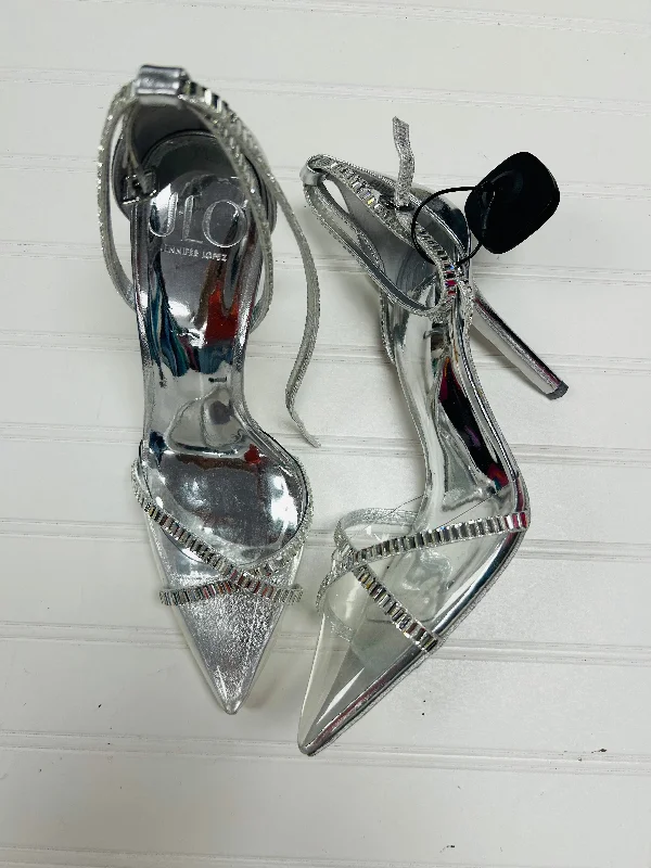 Elegant and noble Shoes Heels Stiletto By Jennifer Lopez In Silver, Size: 8.5