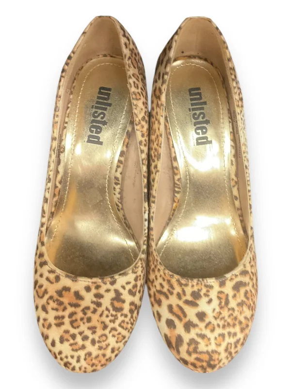 Relaxed And Casual Shoes Heels Stiletto By Unlisted In Animal Print, Size: 6.5