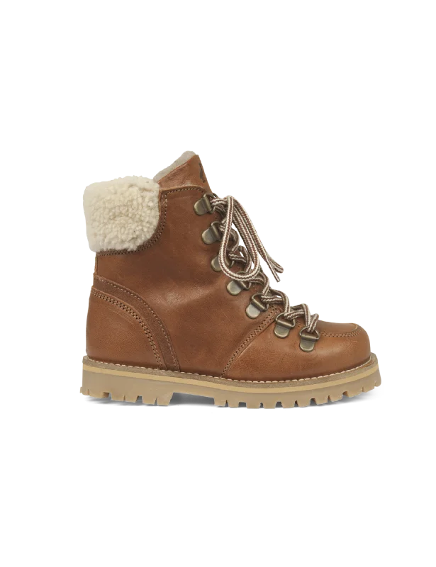 Amazing design Shearling Winter Boot - Cognac