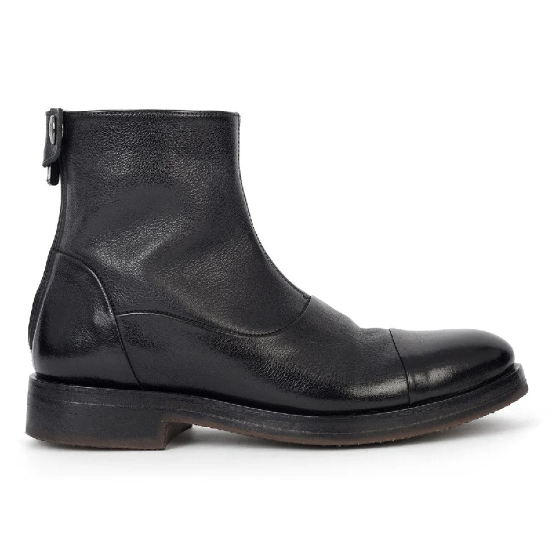 High-waisted pants style GILL 70009<br> Black ankle boots