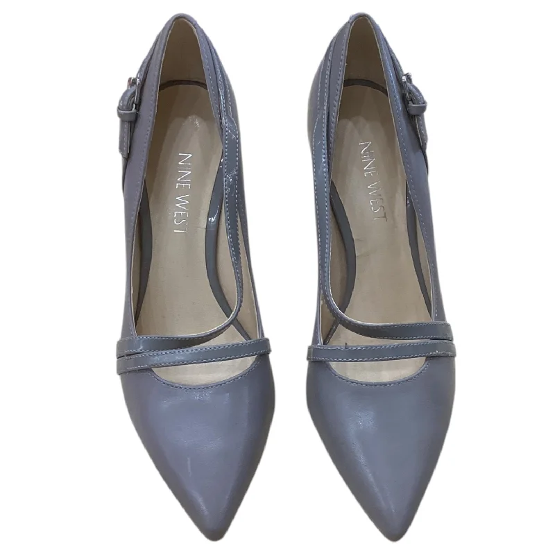 Sports High Waist Style Shoes Heels Stiletto By Nine West In Taupe, Size: 6