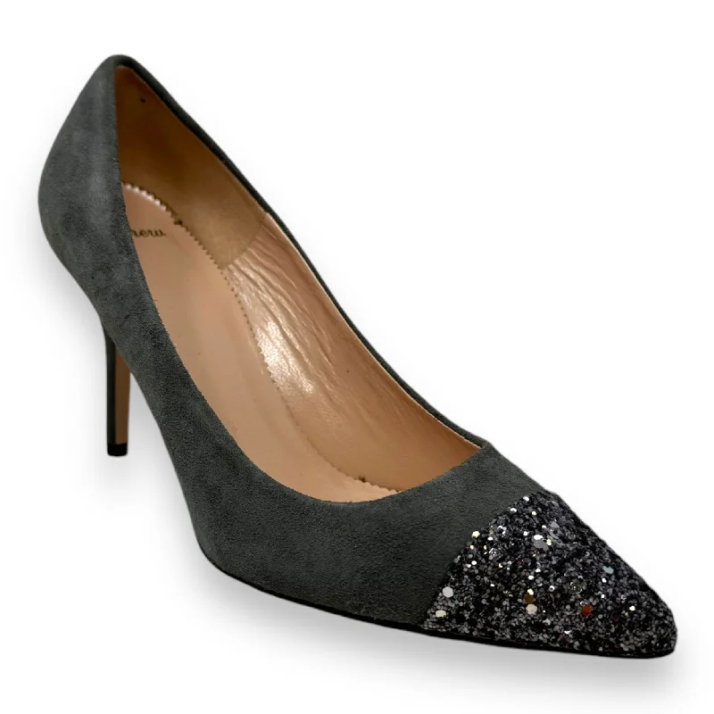 Windbreaker fashion Shoes Heels Stiletto By J. Crew In Grey, Size: 6.5