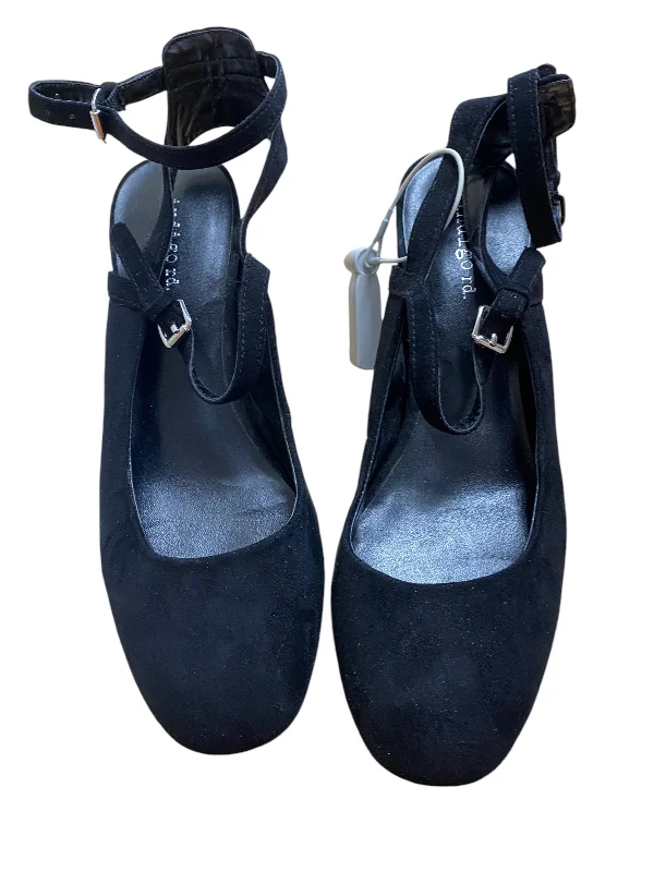 Single-shoulder Neck Design Shoes Heels Block By Indigo Rd In Black, Size: 7