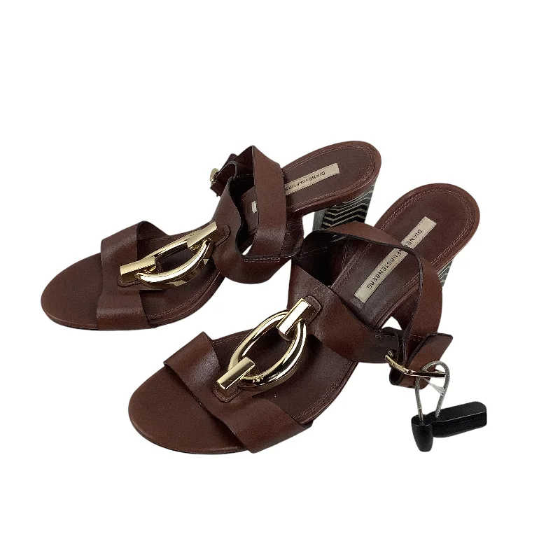 Trendy Items Shoes Heels Block By Diane Von Furstenberg In Brown, Size: 9.5