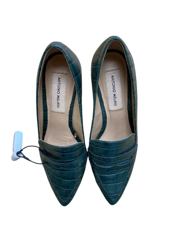 Elegant And Noble Shoes Heels Stiletto By Antonio Melani In Green & Tan, Size: 5