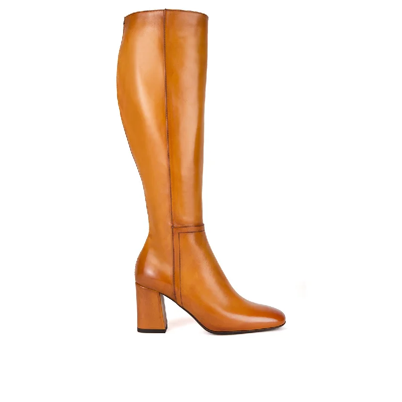 Knitted Design EVA 82013 <br> Tan high boots