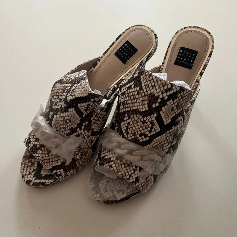 Design Perception Shoes Heels Block By White House Black Market O In Animal Print, Size: 8.5