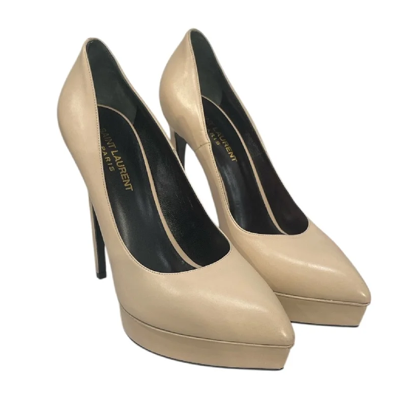 Casual And Casual SAINT LAURENT/Heels/US 9/Leather/CRM/