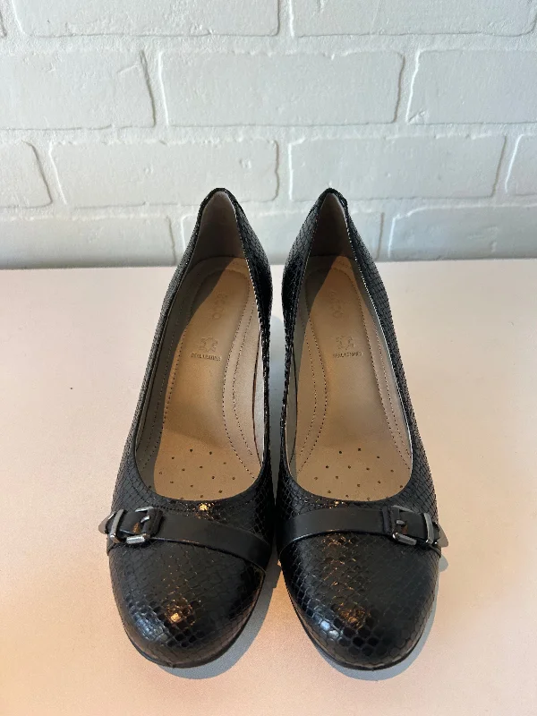 High-quality fabrics Shoes Heels Block By Ecco In Black, Size: 7