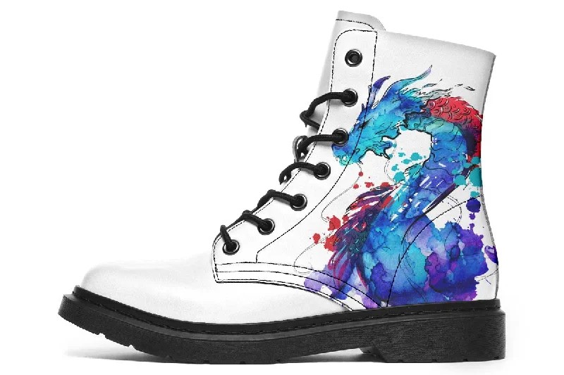Sports Casual Style Colorful Dragon Splatter