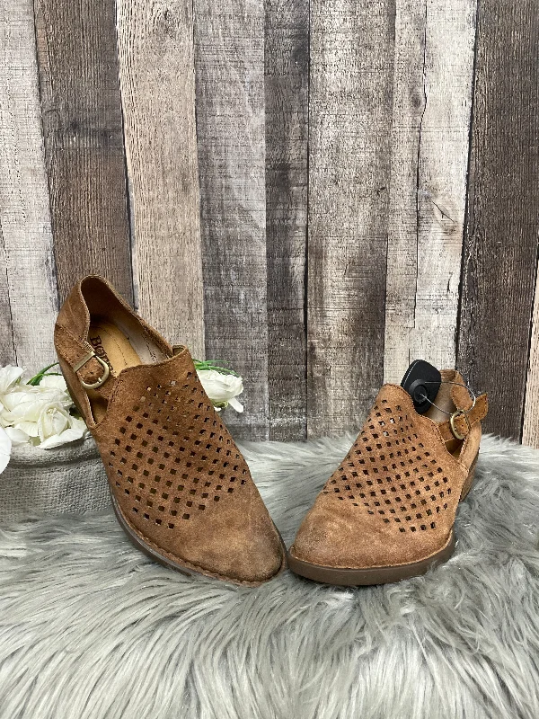 Fashionable And Versatile Shoes Heels Block By Born In Brown, Size: 8