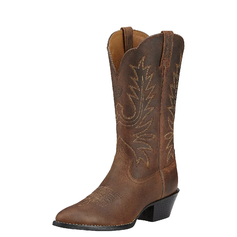Street Casual Style Women's Ariat Heritage Western R Toe (Distressed Brown)