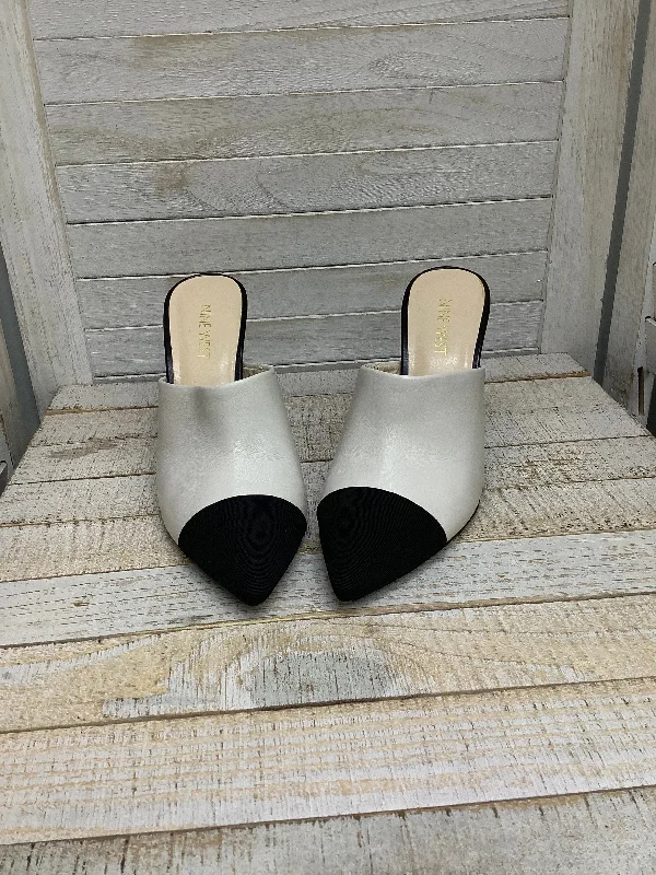 Stunning Fashion Shoes Heels Stiletto By Nine West In Black & Cream, Size: 6.5